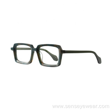 Unisex Vintage Bevel Acetate Optical Eyewear Frame Glasses